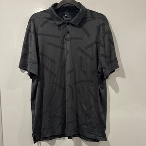 Nike Black Polo Shirt Short Sleeve Textured